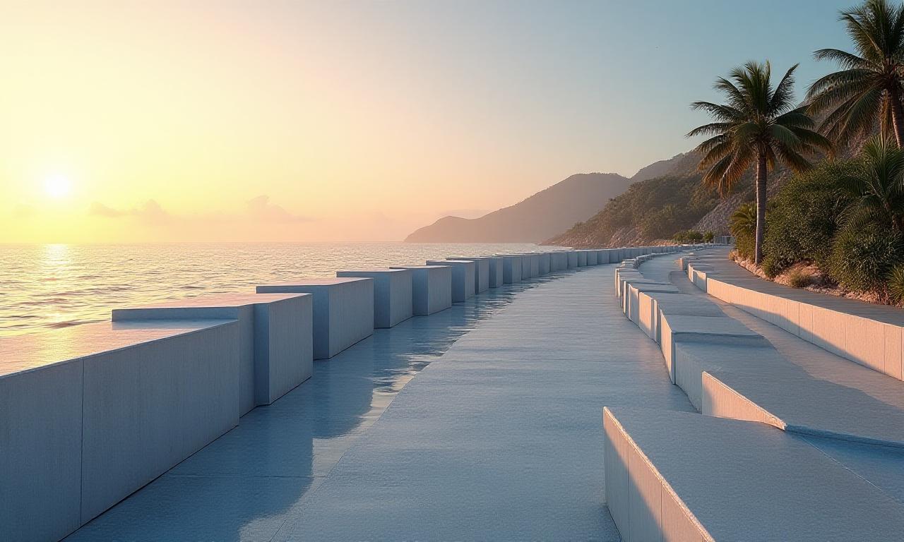 Modern coastal defense systems and sustainable shoreline engineering